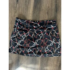 Lulu B Skirt Women's Size XL GOLF Pickleball Horse Skort Black Horsebit Pockets